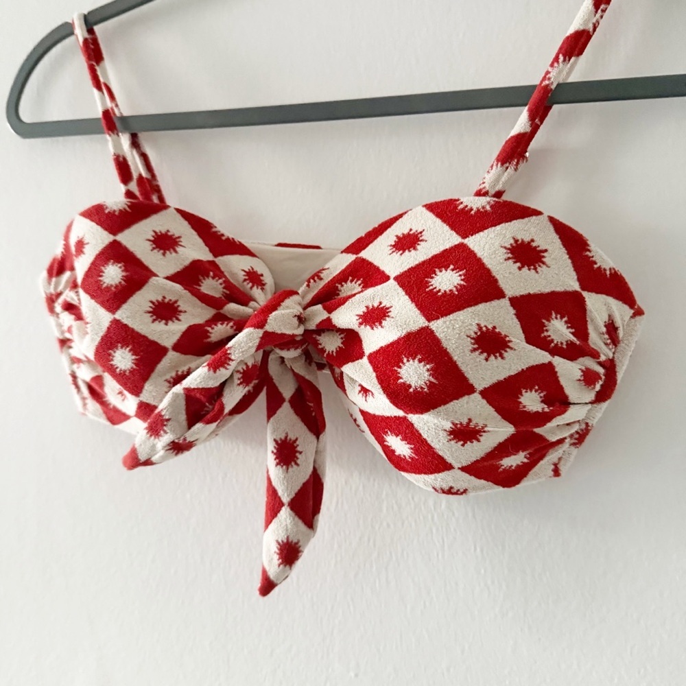 Beach Riot Sophie Terry Cloth Bikini Top in Desert Sun Size Large (L) - Picture 5 of 7